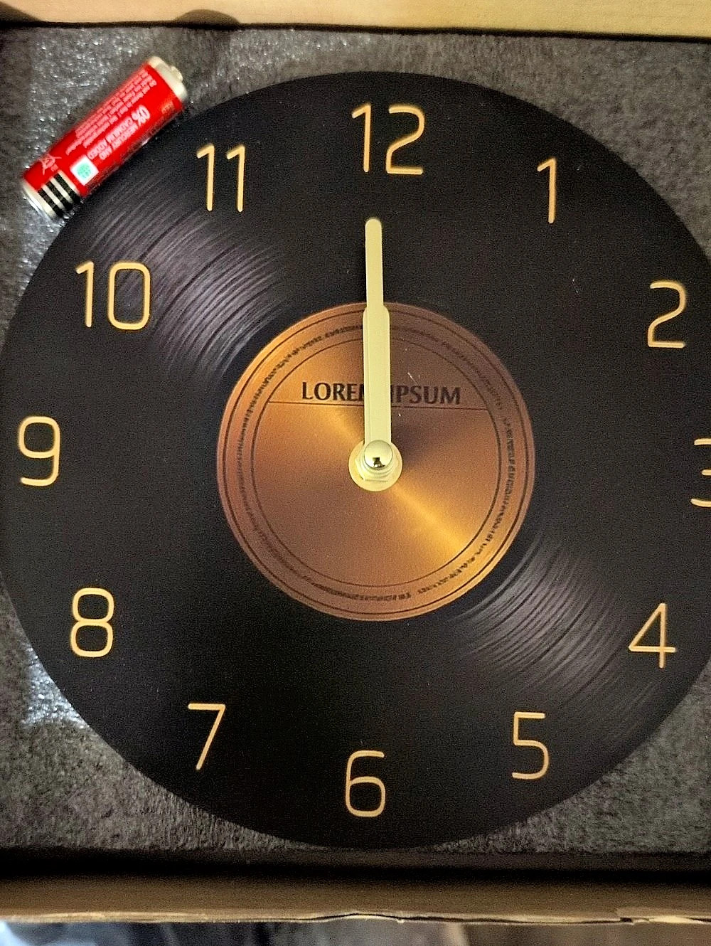 Black & Gold Wall Clock